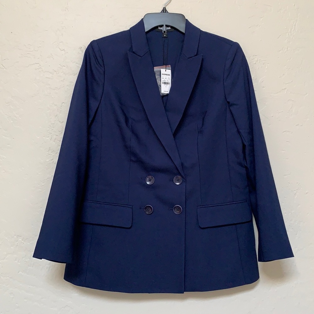 NWT Express double-breasted peak lapel blazer